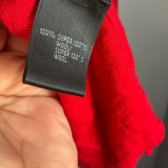 LaFayette 148 New York Red Open front Cardigan wool size Large - Picture 6 of 6